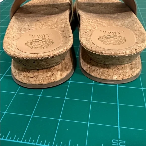 Vince Camuto Metallic Gold Slide Sandals - Picture 4 of 4